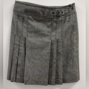 NEW LOFT Grey Pleated Career School Girl Skirt Sz 0